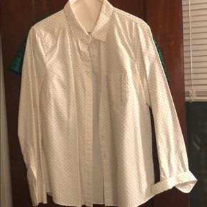J.Crew polka dot button down shirt